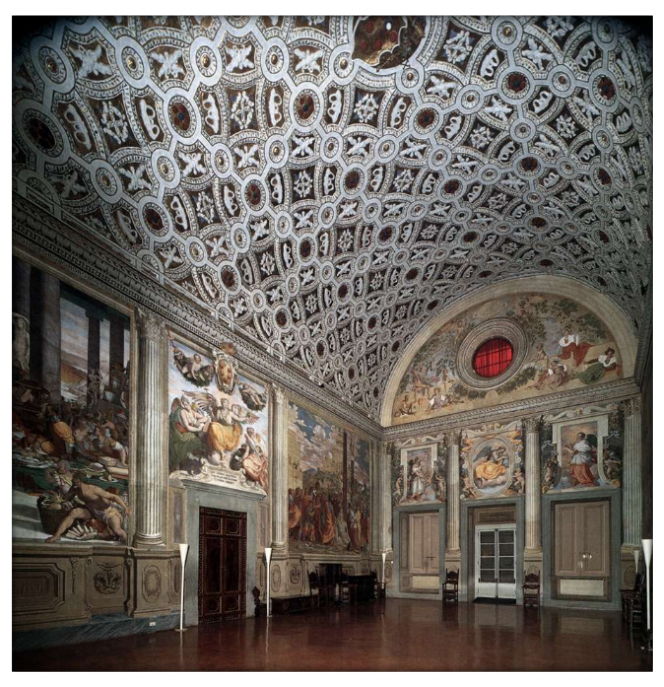 Фрески и росписи стен на вилле Медичи Поджо а Кайано